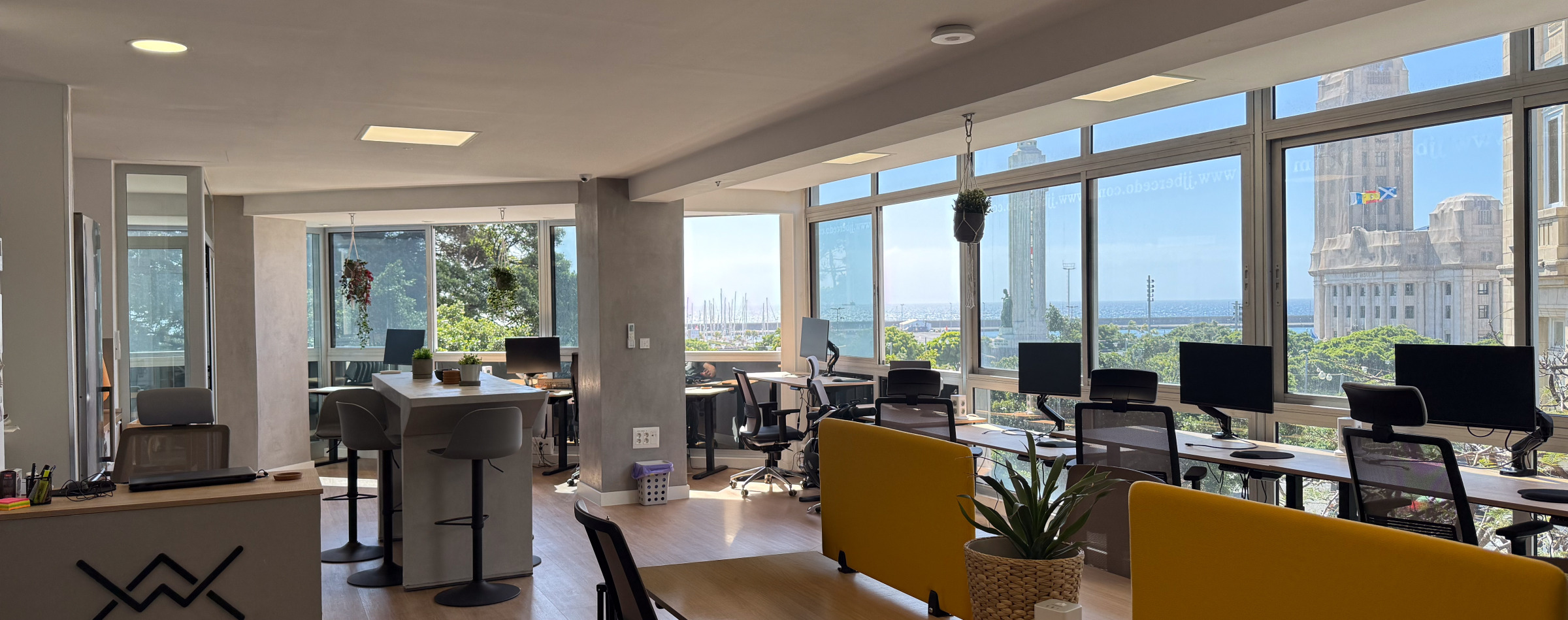 Recepción y zona de trabajo